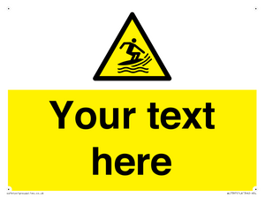 Custom Warning surf craft area